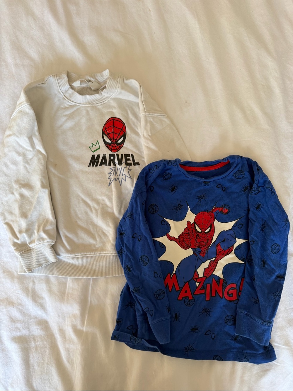 Spider-Man Boys long sleeve top & crew neck sweater, Bundle of 2, size 4T
